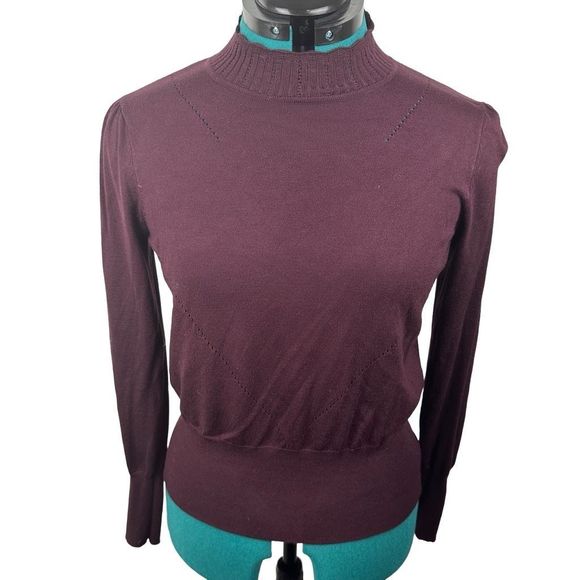 Anthropologie Sweaters - Vila Milano Maroon mock neck